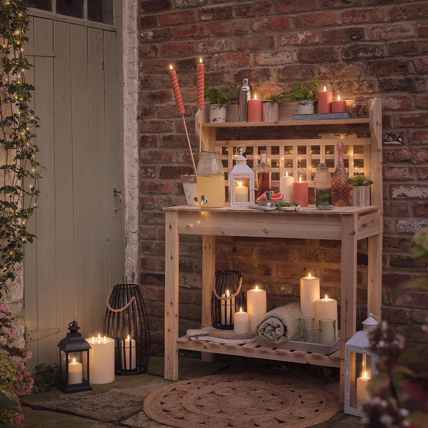 4 TruGlow® Terracotta Coloured Solar Tiki Torches - Image 4