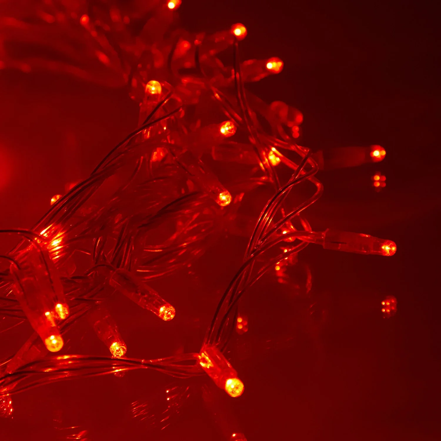 Core Connect 10m 100 Red Connectable Fairy Lights Clear Cable - Image 3