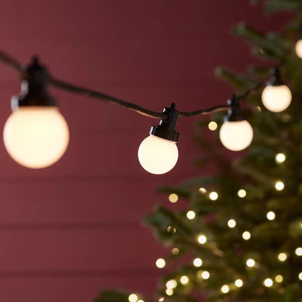 Pro Connect 50m 100 Warm White Connectable Festoon Lights Black Cable - Image 7