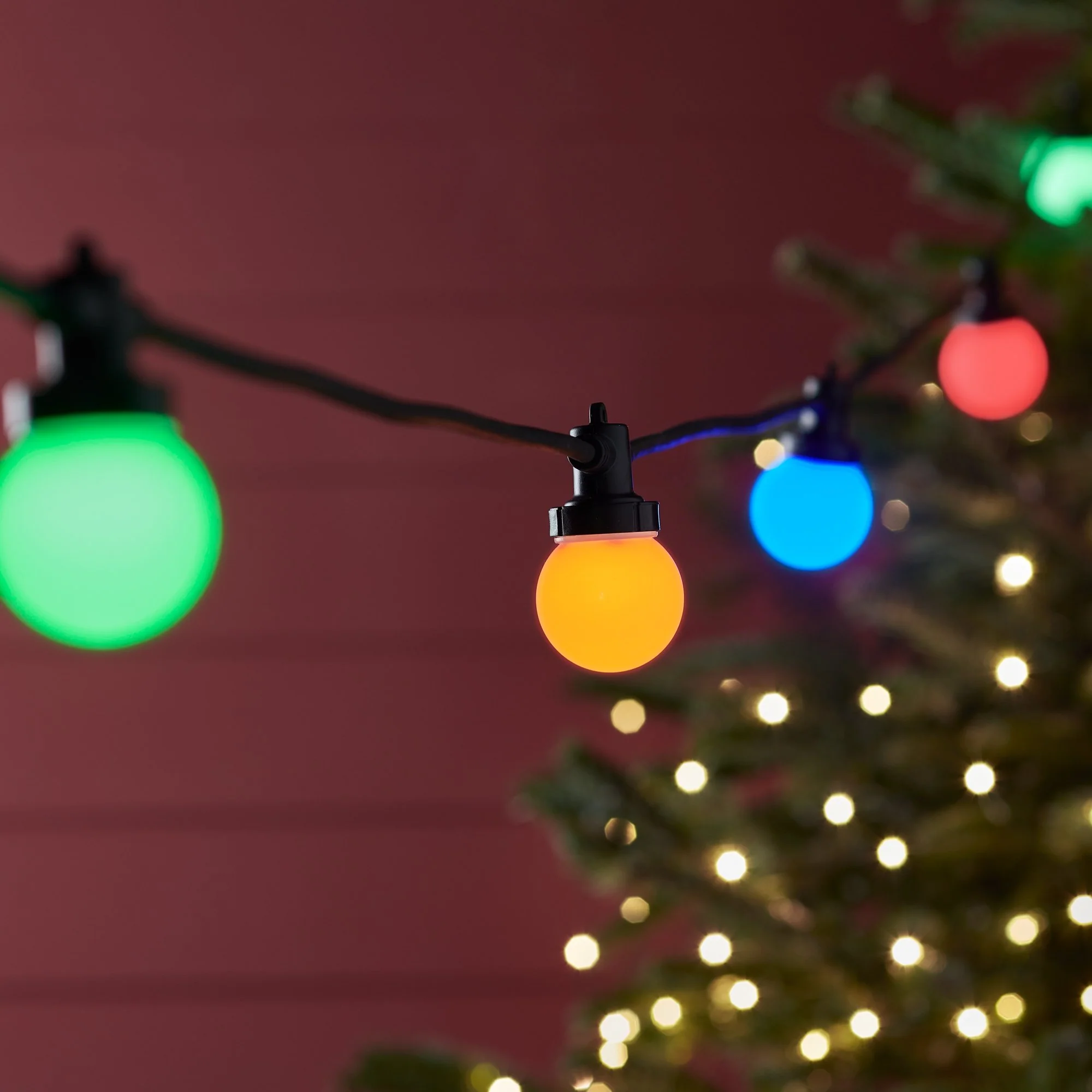Pro Connect 55m 110 Multi Coloured Connectable Festoon Lights Black Cable - Image 4