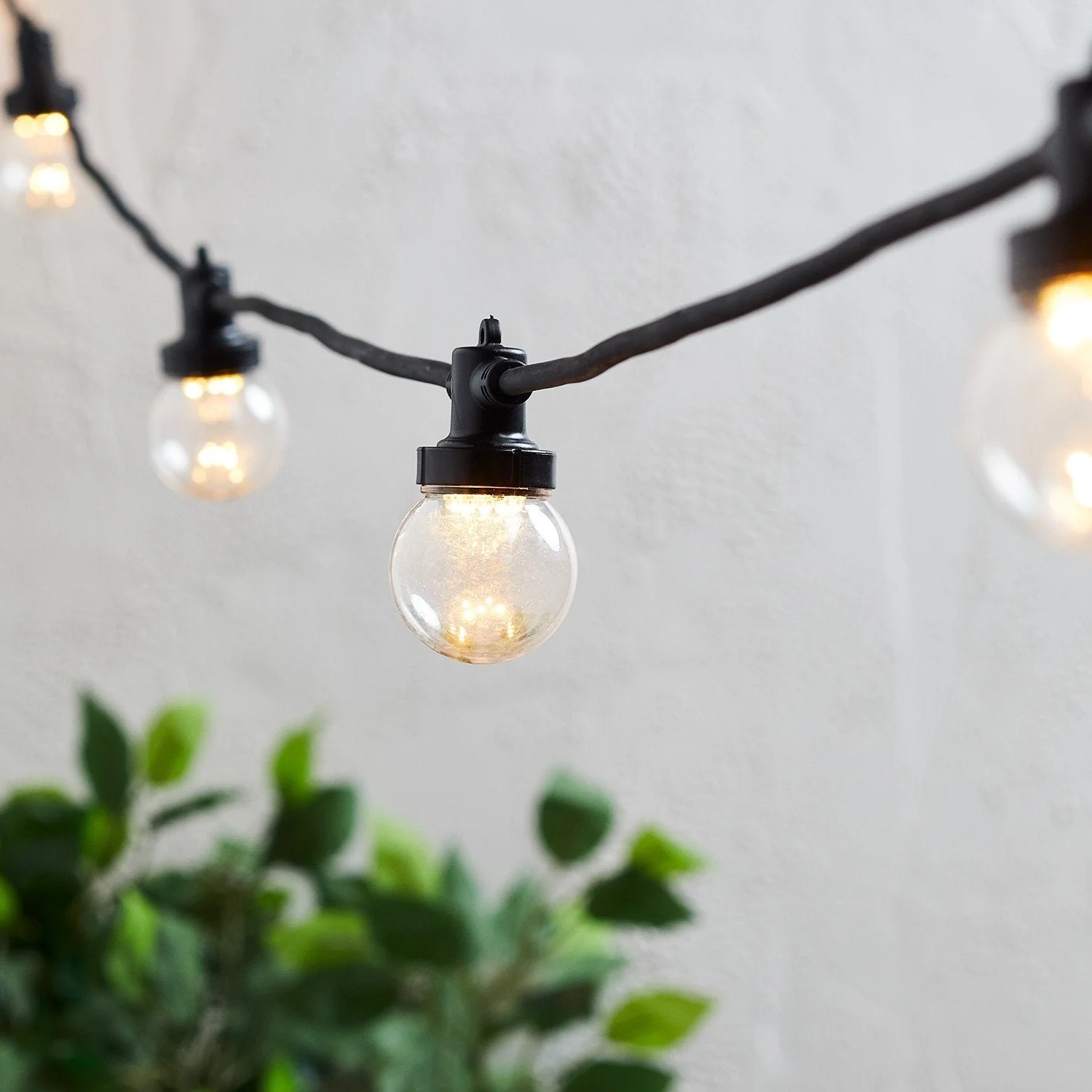 Pro Connect 70m 140 Warm White Connectable Festoon Lights Clear Cap Black Cable - Image 3