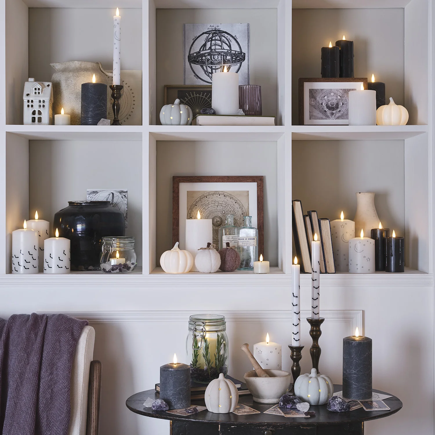 TruGlow® Bat Design LED Pillar Candle Trio - Image 6